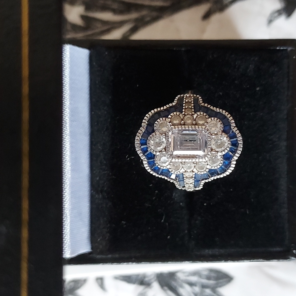 Sterling silver Art Deco ring